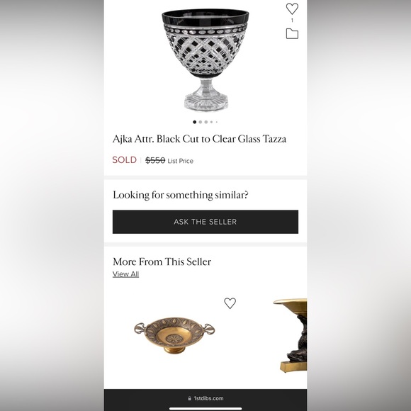 Ajka crystal black cut to clear. Bohemian crystal made in Hungary. - Picture 12 of 12